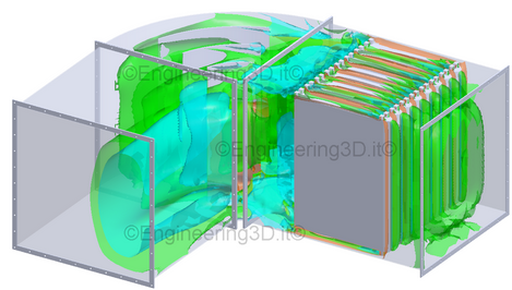 CFD Flussi Aria Condotto Insonorizzato